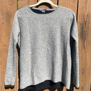 Vince Cashmere Grey/Black L/S Sweater, Small